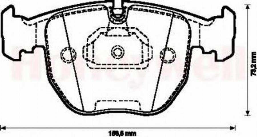 BENDIX 571873B - Тормозные колодки, дисковые, комплект unicars.by