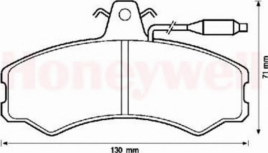 BENDIX 571304B - Тормозные колодки, дисковые, комплект unicars.by