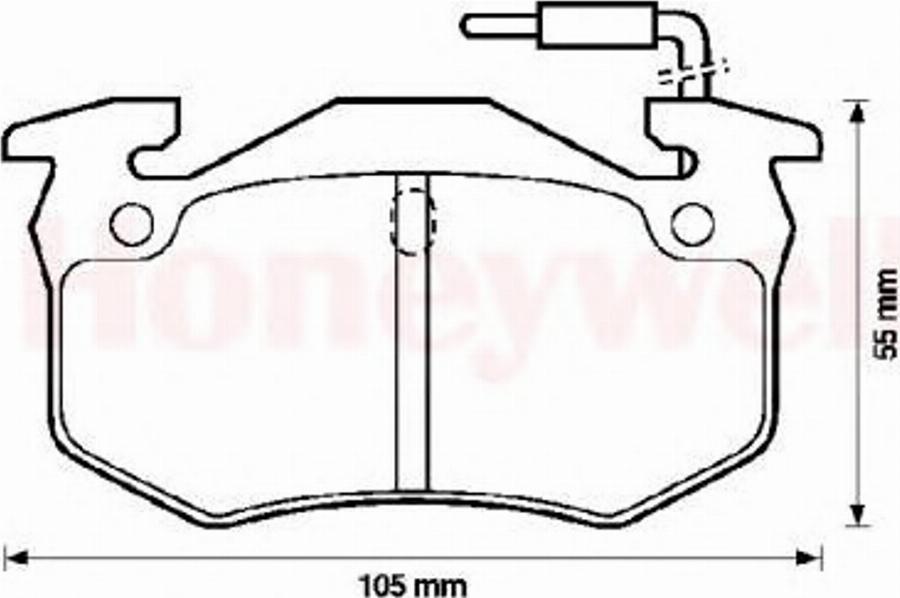 BENDIX 571302X - Тормозные колодки, дисковые, комплект unicars.by