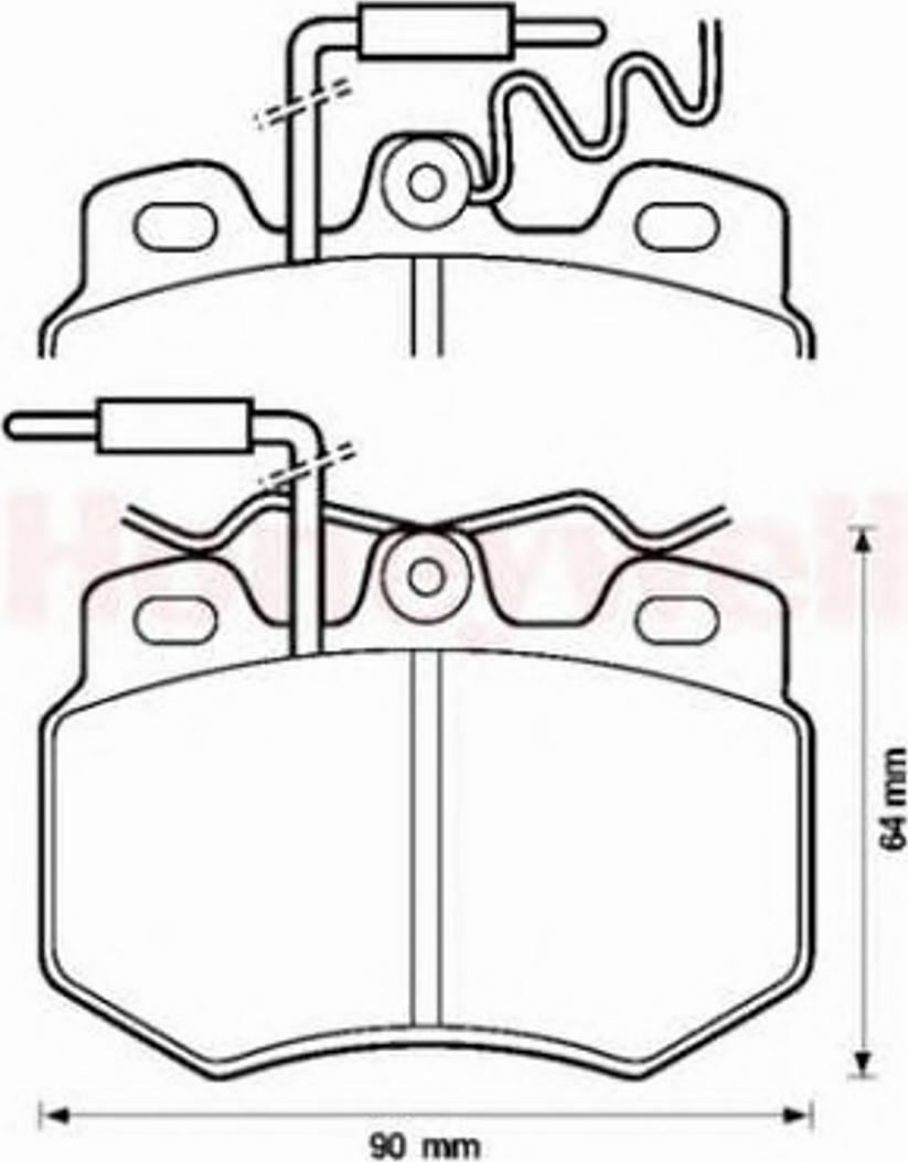 BENDIX 571319X - Тормозные колодки, дисковые, комплект unicars.by