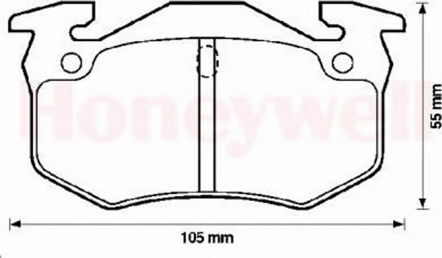 BENDIX 571334B - Тормозные колодки, дисковые, комплект unicars.by