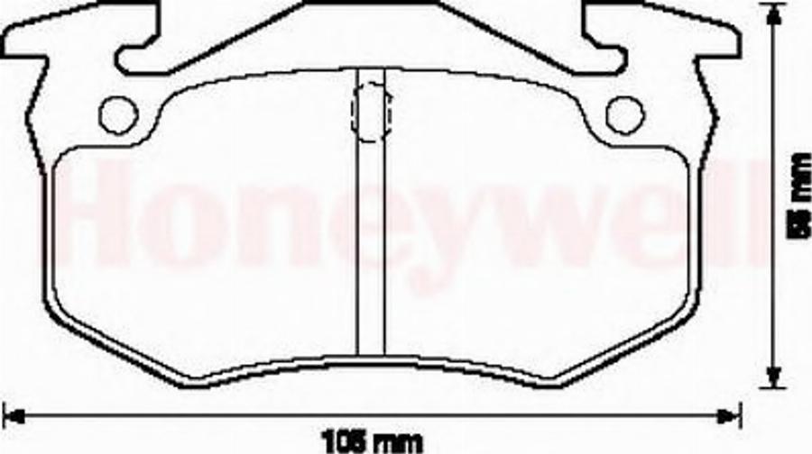 BENDIX 571335B - Тормозные колодки, дисковые, комплект unicars.by