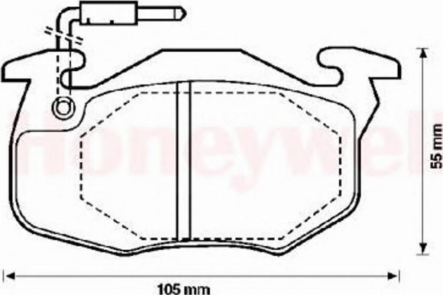 BENDIX 571333X - Тормозные колодки, дисковые, комплект unicars.by