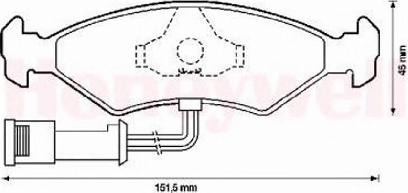 BENDIX 571291B - Тормозные колодки, дисковые, комплект unicars.by