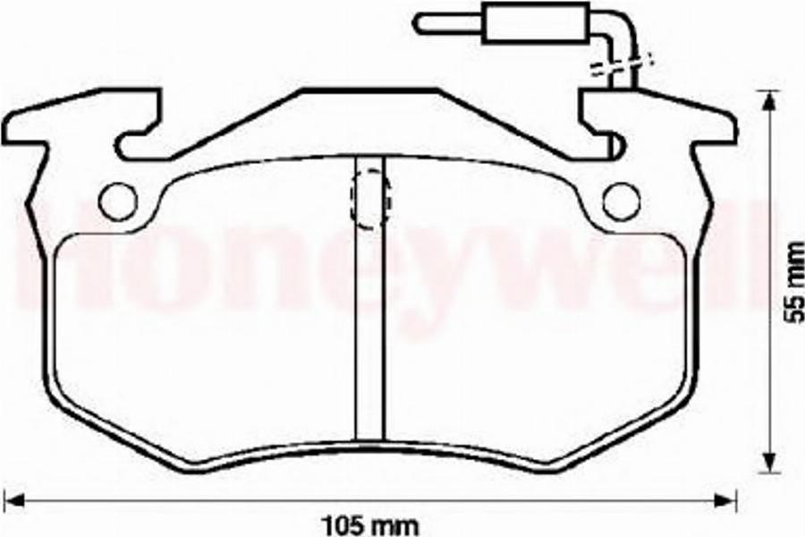 BENDIX 571734B - Тормозные колодки, дисковые, комплект unicars.by