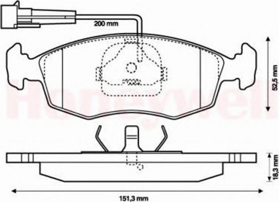 BENDIX 573094B - Тормозные колодки, дисковые, комплект unicars.by