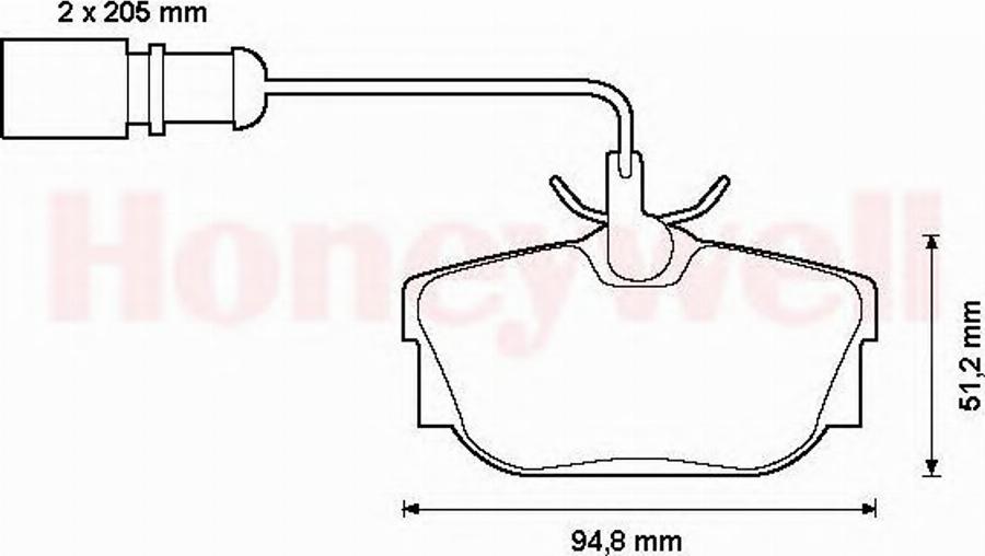 BENDIX 573049B - Тормозные колодки, дисковые, комплект unicars.by