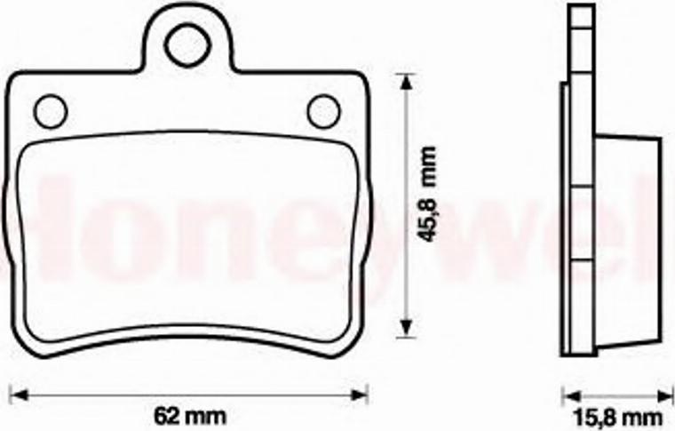 BENDIX 573053B - Тормозные колодки, дисковые, комплект unicars.by