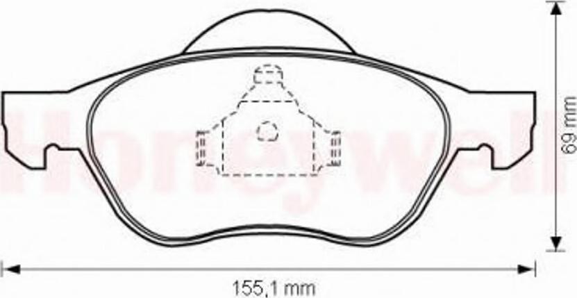 BENDIX 573017B - Тормозные колодки, дисковые, комплект unicars.by