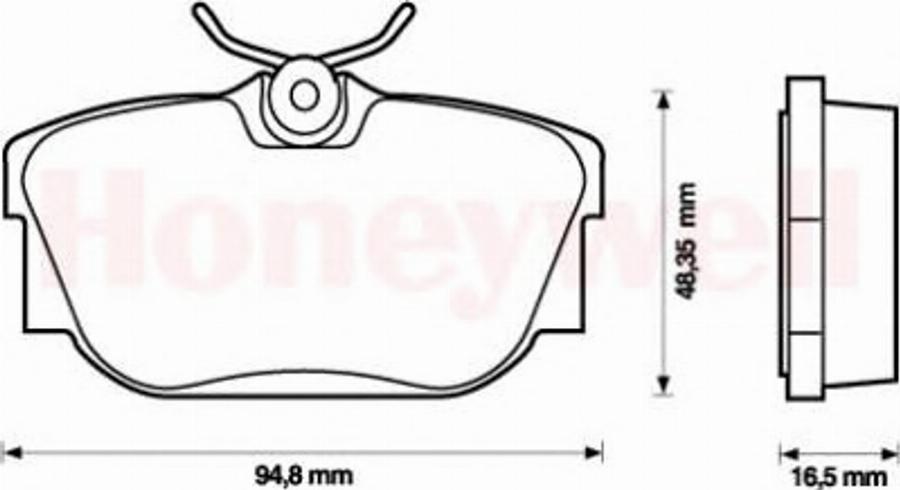 BENDIX 573038B - Тормозные колодки, дисковые, комплект unicars.by