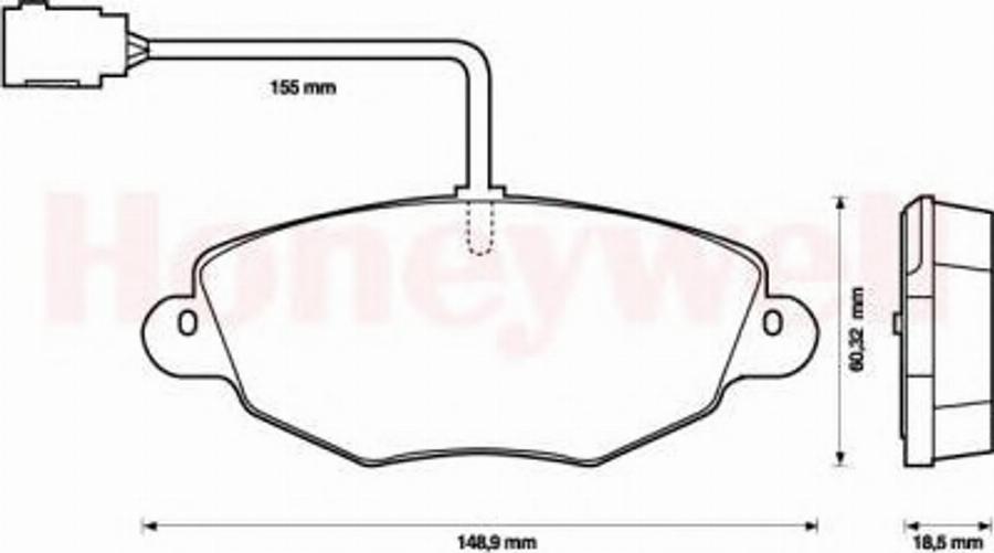 BENDIX 573020B - Тормозные колодки, дисковые, комплект unicars.by