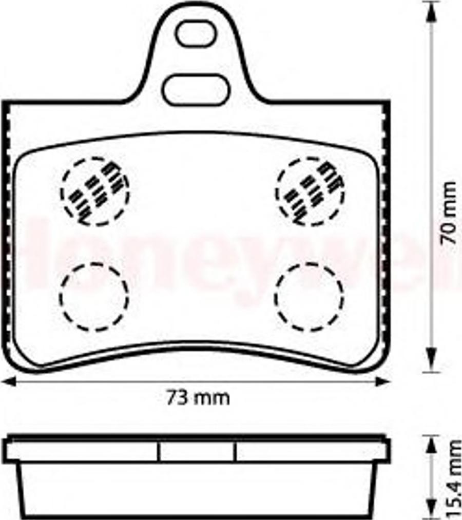 BENDIX 573028B - Тормозные колодки, дисковые, комплект unicars.by