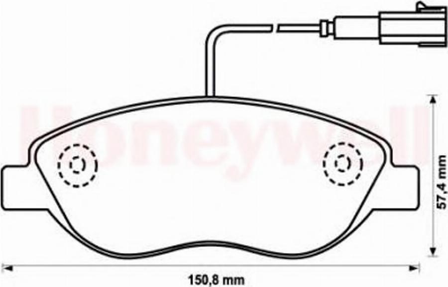 BENDIX 573076X - Тормозные колодки, дисковые, комплект unicars.by