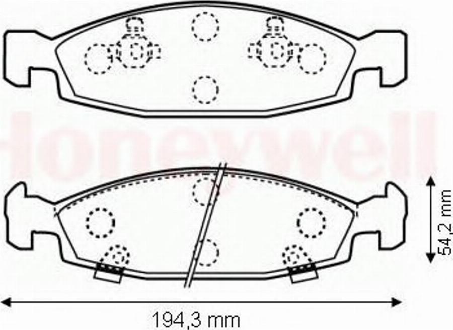 BENDIX 573077 B - Тормозные колодки, дисковые, комплект unicars.by