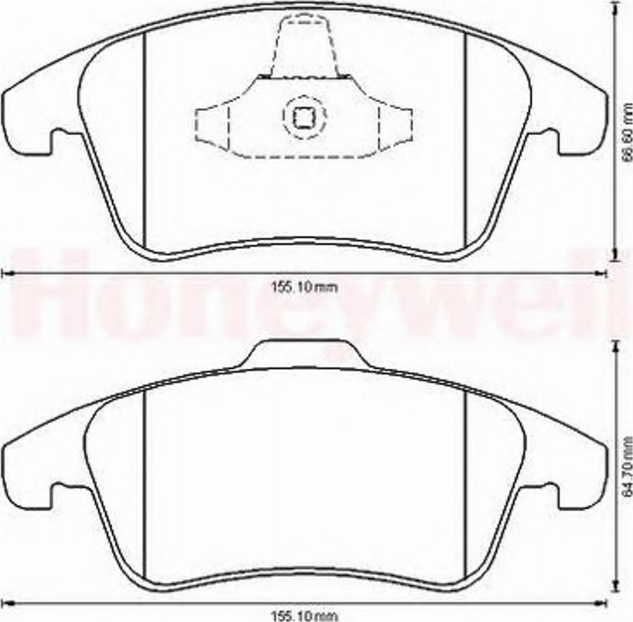 BENDIX 573193B - Тормозные колодки, дисковые, комплект unicars.by