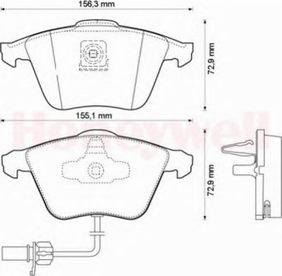 BENDIX 573145B - Тормозные колодки, дисковые, комплект unicars.by