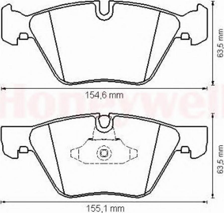 BENDIX 573151 B - Тормозные колодки, дисковые, комплект unicars.by