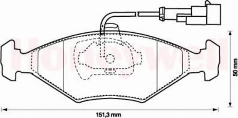 BENDIX 573109B - Тормозные колодки, дисковые, комплект unicars.by