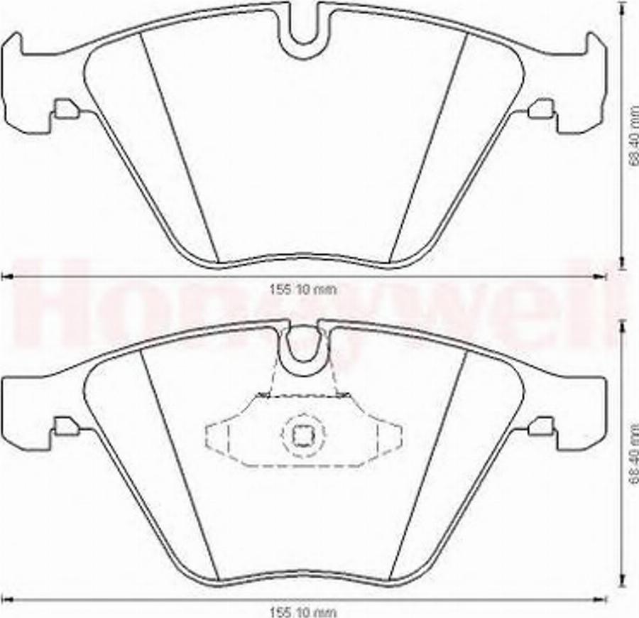 BENDIX 573181B - Тормозные колодки, дисковые, комплект unicars.by