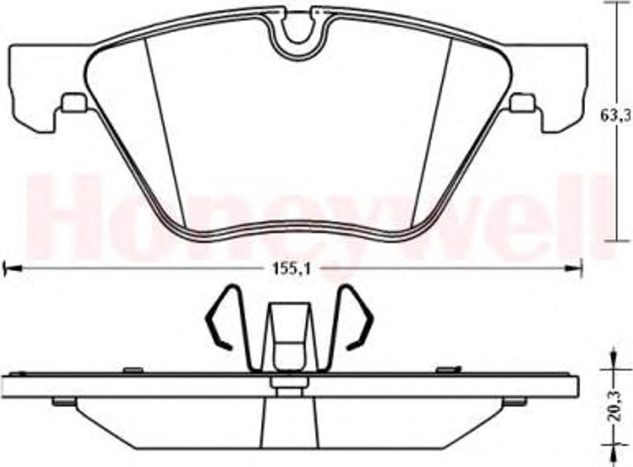 BENDIX 573187B - Тормозные колодки, дисковые, комплект unicars.by