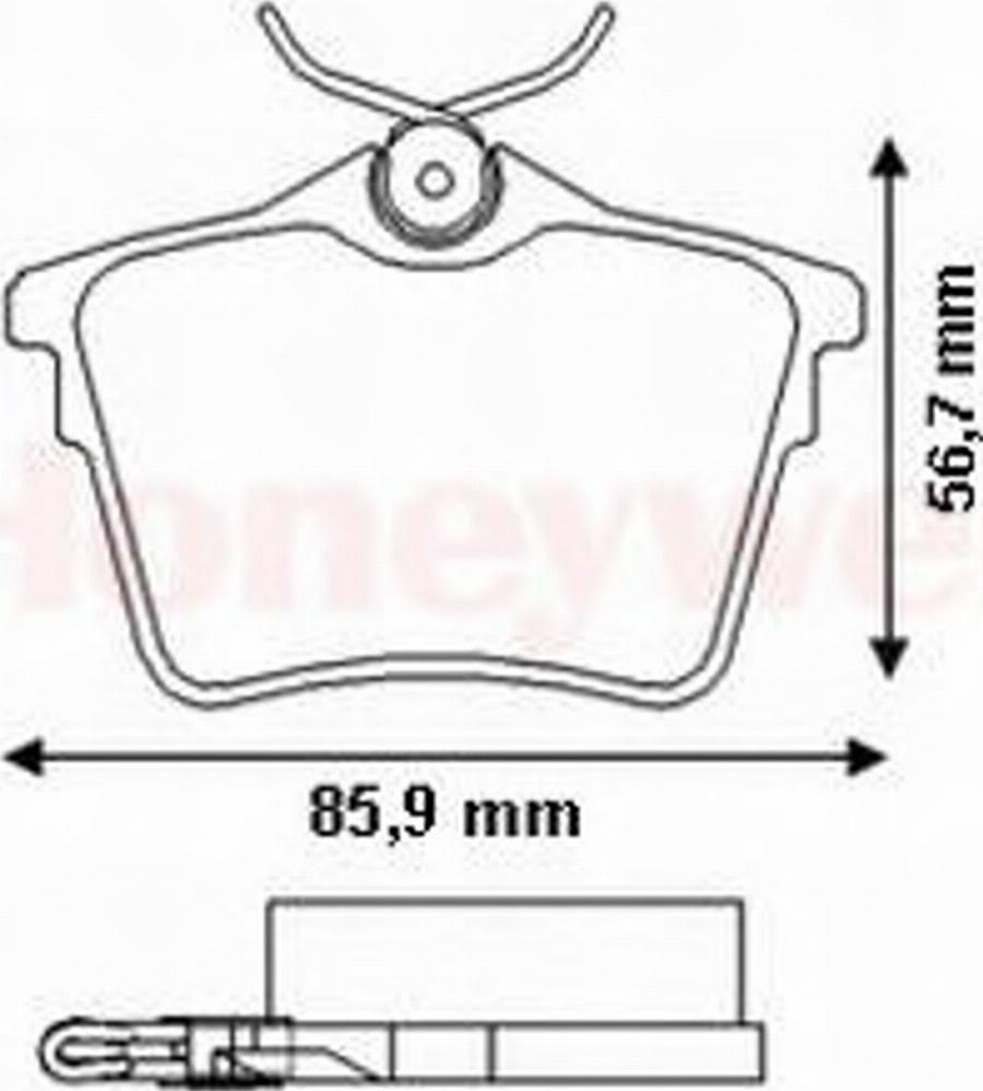 BENDIX 573133B - Тормозные колодки, дисковые, комплект unicars.by