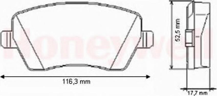 BENDIX 573125B - Тормозные колодки, дисковые, комплект unicars.by