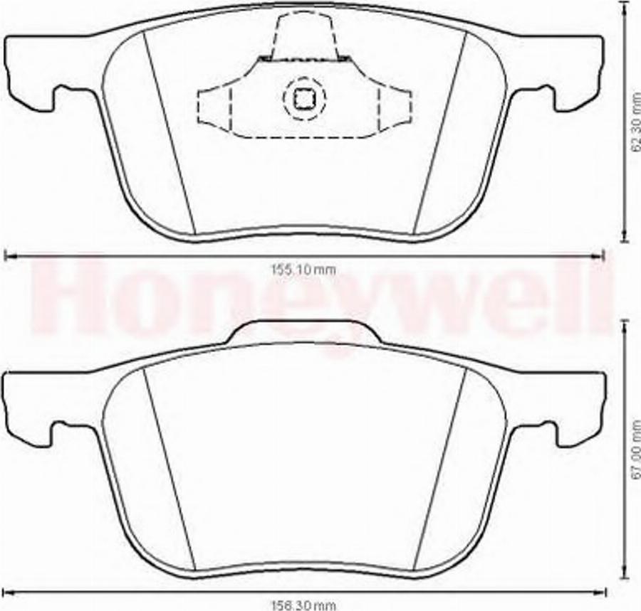 BENDIX 573209B - Тормозные колодки, дисковые, комплект unicars.by