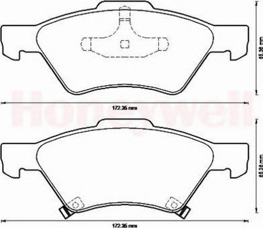 BENDIX 573238B - Тормозные колодки, дисковые, комплект unicars.by