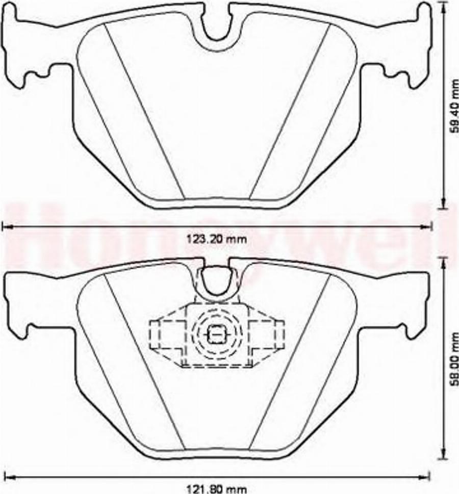 BENDIX 573228B - Тормозные колодки, дисковые, комплект unicars.by