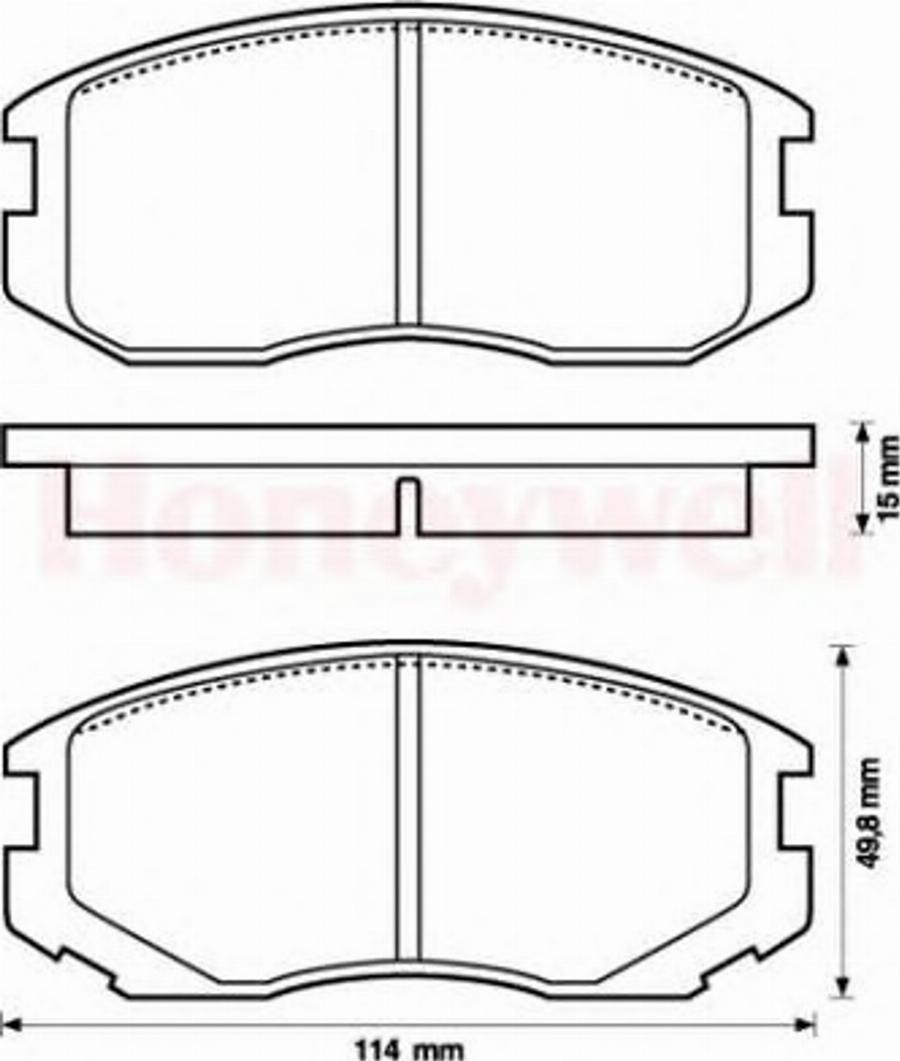 BENDIX 572441B - Тормозные колодки, дисковые, комплект unicars.by