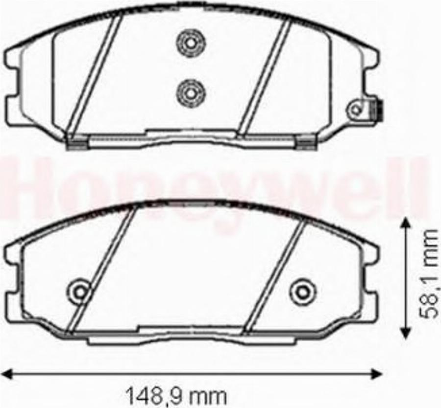 BENDIX 572453B - Тормозные колодки, дисковые, комплект unicars.by