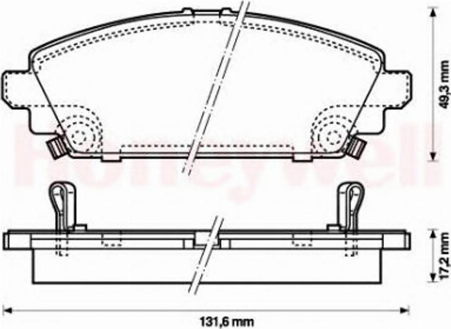 BENDIX 572464 B - Тормозные колодки, дисковые, комплект unicars.by