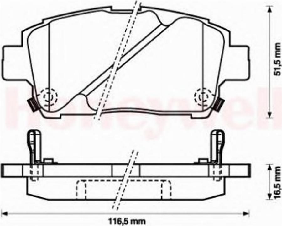 BENDIX 572405B - Тормозные колодки, дисковые, комплект unicars.by