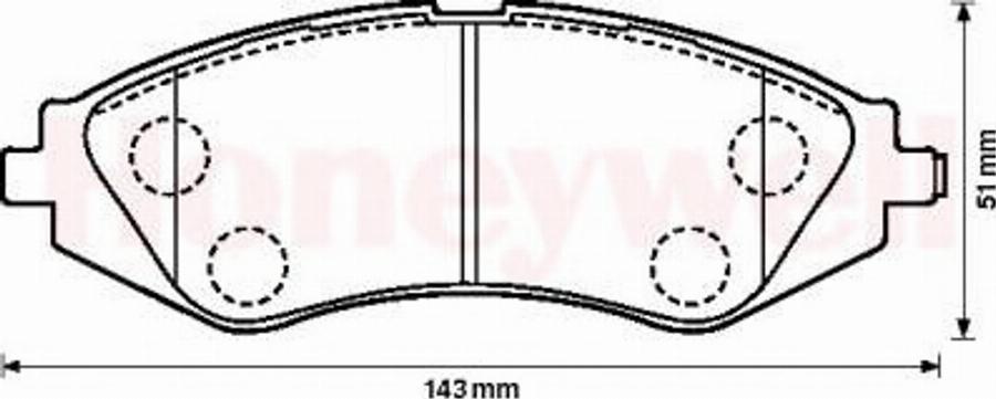 BENDIX 572403B - Тормозные колодки, дисковые, комплект unicars.by