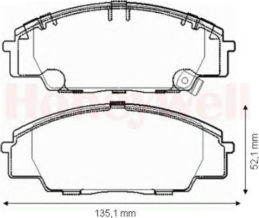 BENDIX 572432B - Тормозные колодки, дисковые, комплект unicars.by