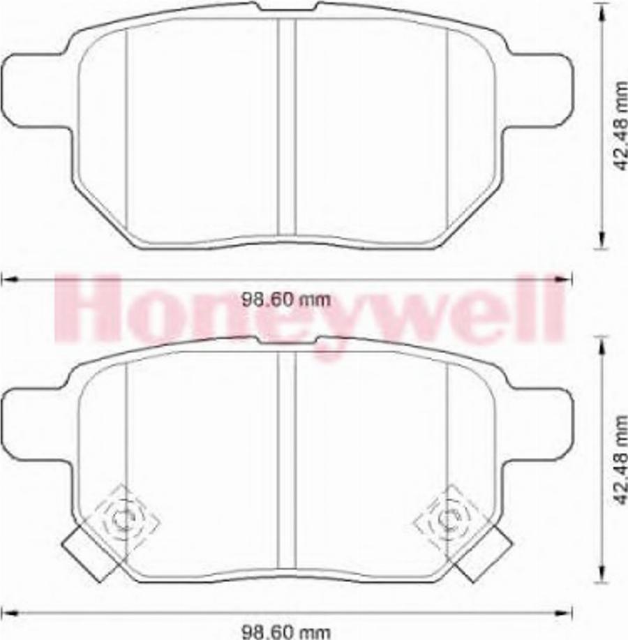 BENDIX 572591B - Тормозные колодки, дисковые, комплект unicars.by