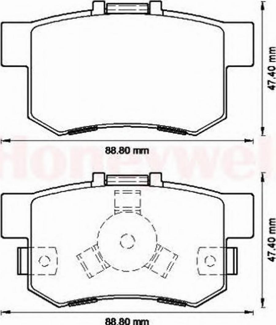 BENDIX 572544B - Тормозные колодки, дисковые, комплект unicars.by