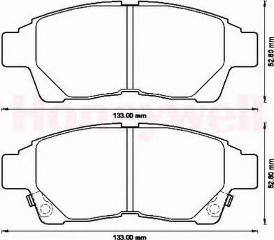 BENDIX 572543B - Тормозные колодки, дисковые, комплект unicars.by