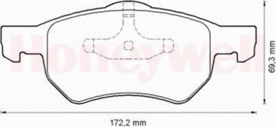 BENDIX 572509B - Тормозные колодки, дисковые, комплект unicars.by