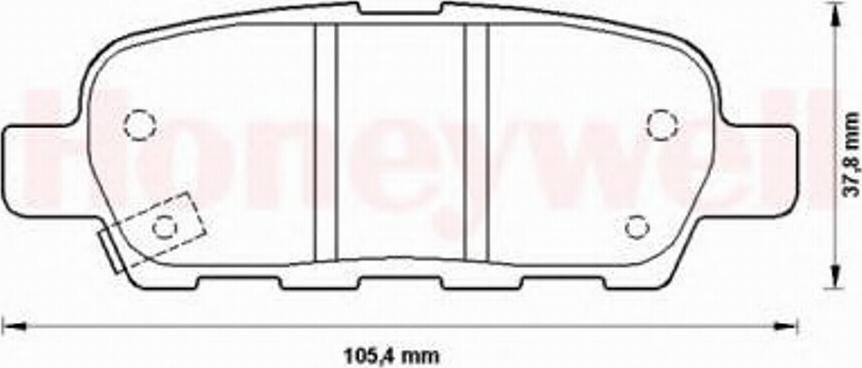 BENDIX 572501B - Тормозные колодки, дисковые, комплект unicars.by