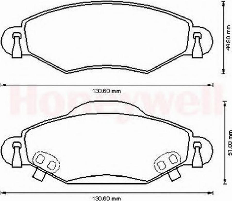 BENDIX 572510B - Тормозные колодки, дисковые, комплект unicars.by