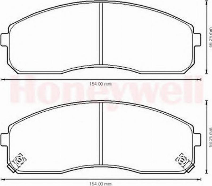 BENDIX 572532B - Тормозные колодки, дисковые, комплект unicars.by