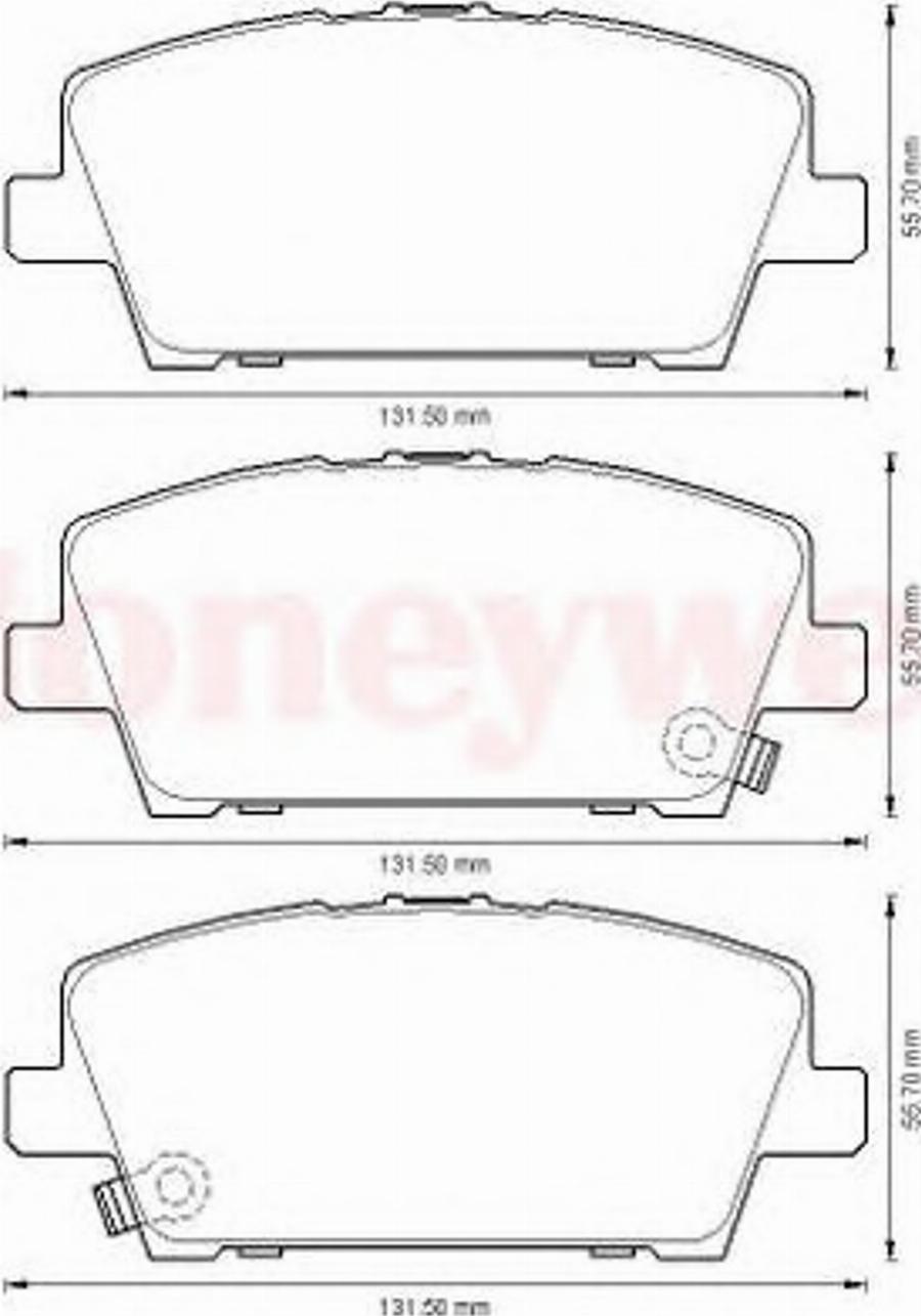 BENDIX 572579B - Тормозные колодки, дисковые, комплект unicars.by