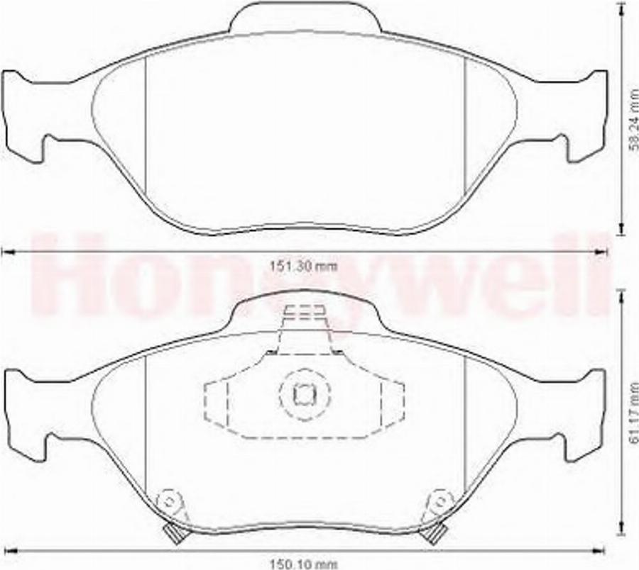 BENDIX 572576B - Тормозные колодки, дисковые, комплект unicars.by