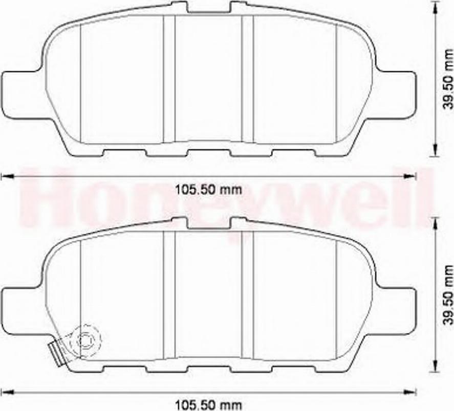 BENDIX 572573B - Тормозные колодки, дисковые, комплект unicars.by