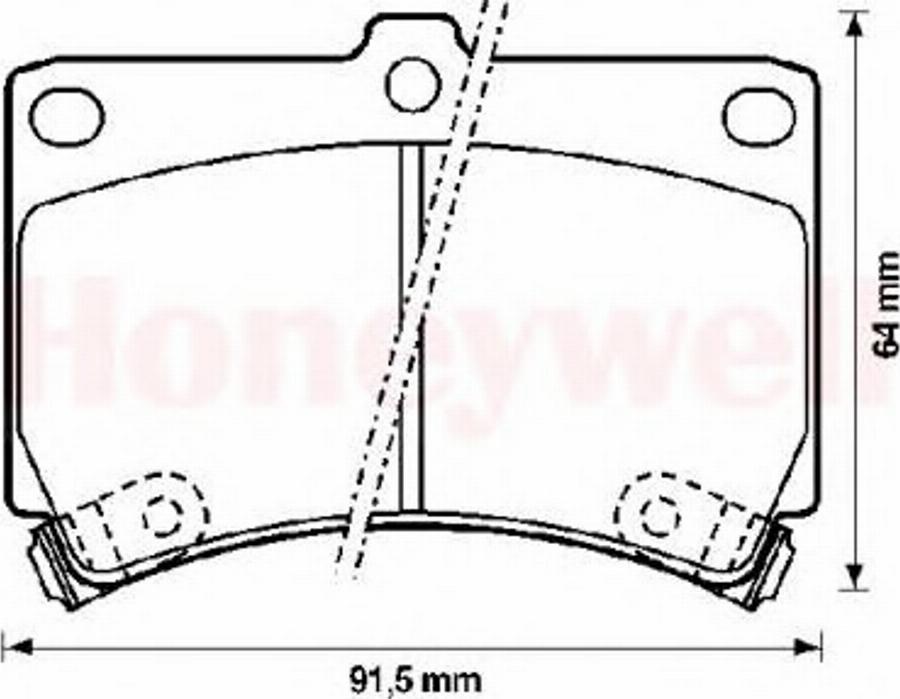 BENDIX 572145B - Тормозные колодки, дисковые, комплект unicars.by