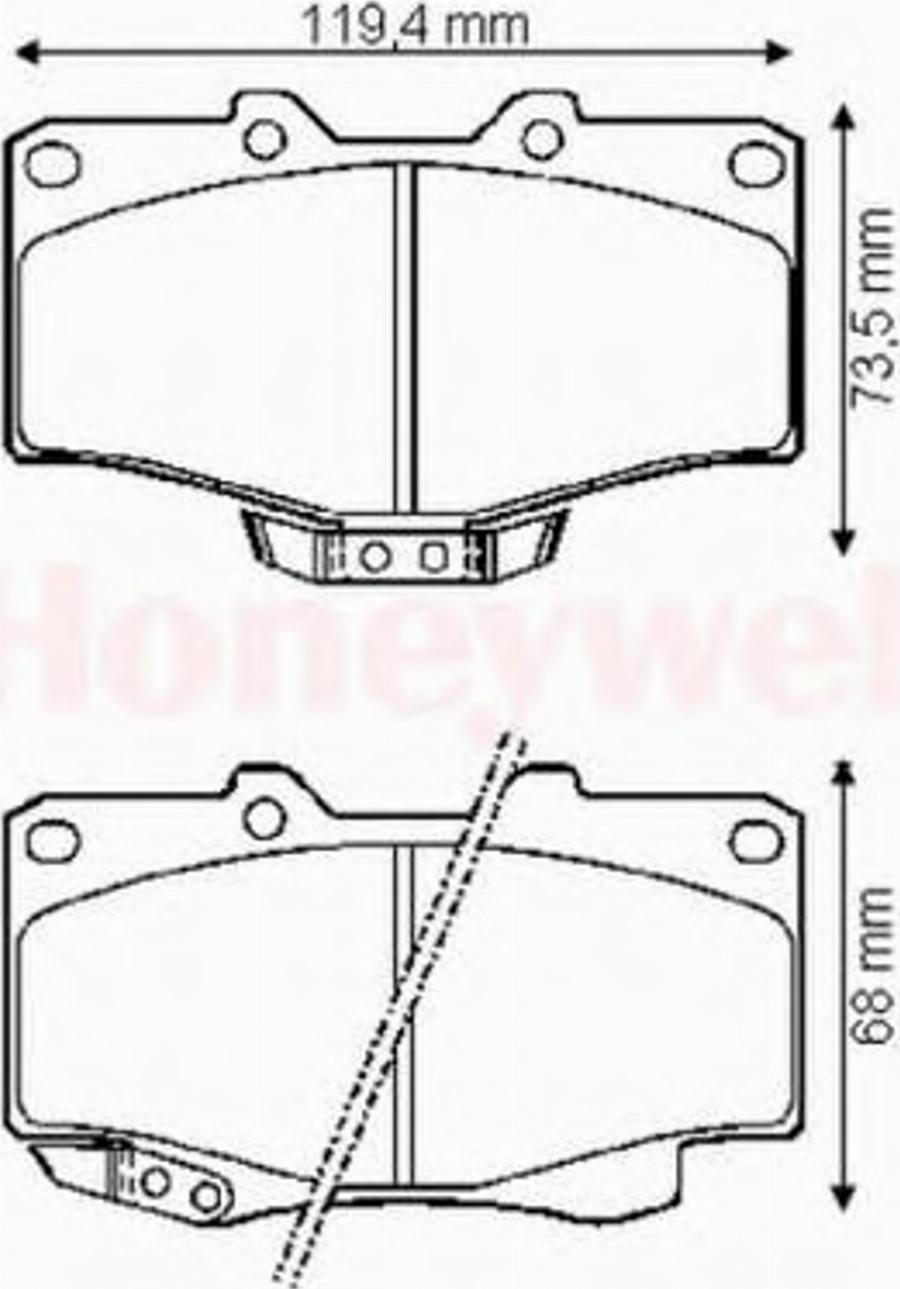 BENDIX 572140B - Тормозные колодки, дисковые, комплект unicars.by