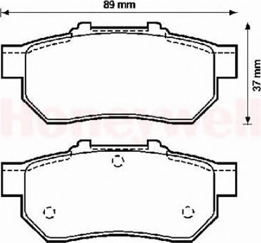 BENDIX 572134B - Тормозные колодки, дисковые, комплект unicars.by