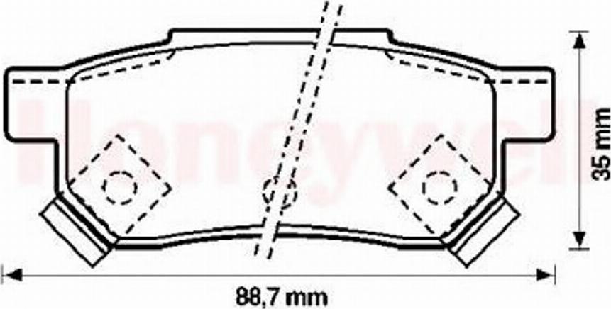 BENDIX 572137B - Тормозные колодки, дисковые, комплект unicars.by