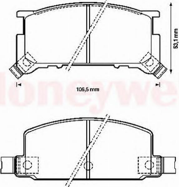 BENDIX 572172B - Тормозные колодки, дисковые, комплект unicars.by